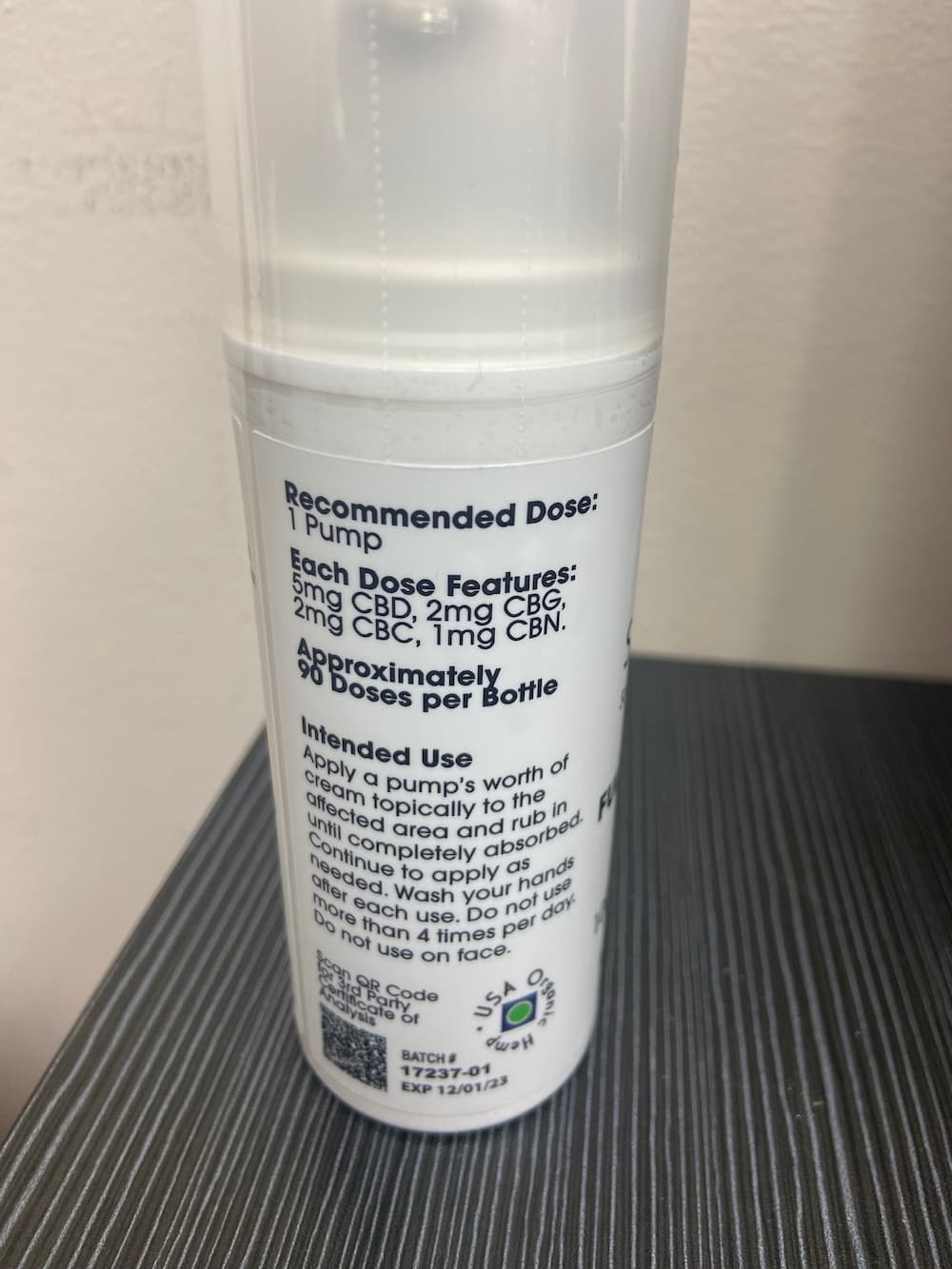 Full Spectrum Hemp CBD Pain Cream 1000mg